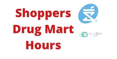 shoppers drug mart hours.